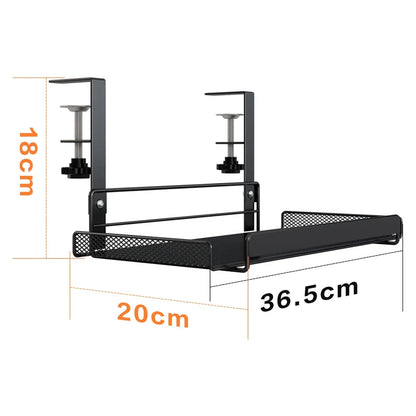 Under Table Storage Rack – Metal Cable Organizer & Office Supplies Holder, Sturdy Durable Plug-in Desk Storage Solution