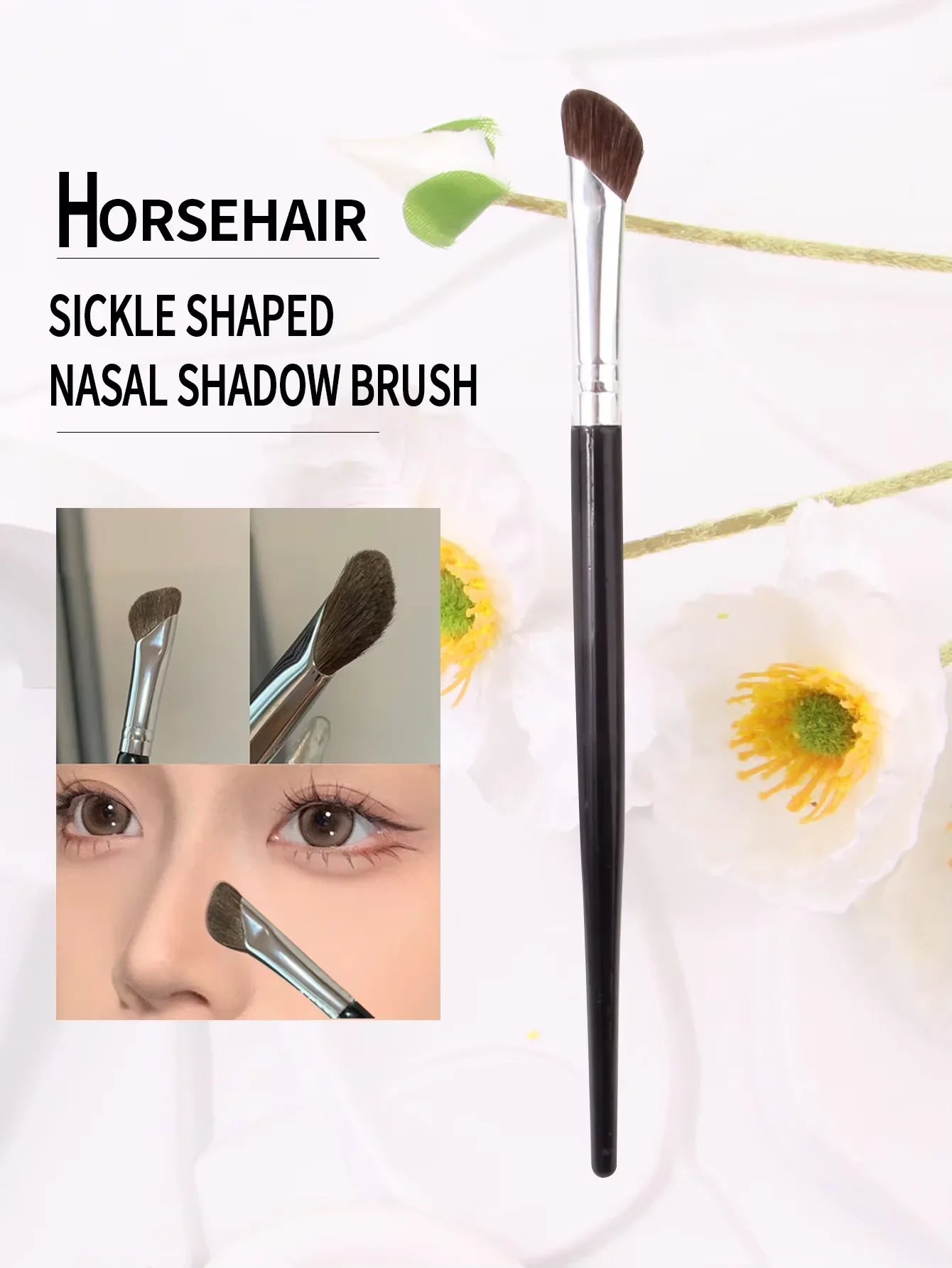 3-Piece Eyeliner & Eyebrow Brush Set — Ultra-Fine & Flat Tips for Precise, High-Quality Makeup Application