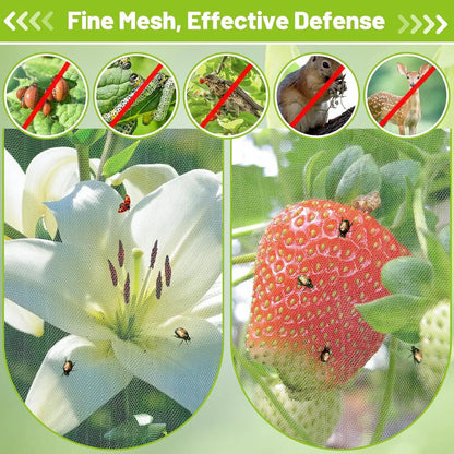 Garden Insect Protection Net – Plant & Vegetable Care Cover for Tomato, Pepper, Fruit, Pest & Bird Control
