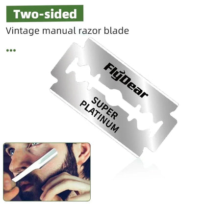 Classic Retro Stainless Steel Double Edge Razor – Men's Safety Razor, Professional Barber Shaving Tool for Hair Removal