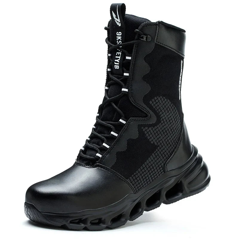 Men's Steel Toe Work Sneakers - Safety Shoes, Puncture-Proof Boots, Indestructible Lightweight Footwear for Security