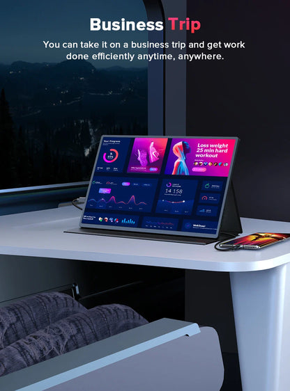 UPERFECT 16-Inch 2K Portable Monitor — 2560x1600, 16:10, 120Hz Gaming Display with 100% sRGB & 500Cd/m² for Xbox, PS5, Switch, Laptop & Mac