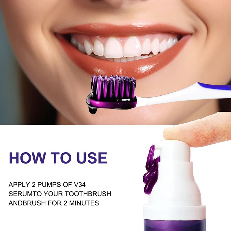 V34 Teeth Whitening Toothpaste – 5D Whitening Stick for Oral Hygiene, Cleaning & Fresh Breath Care