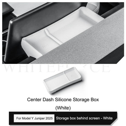 Tesla Model Y Juniper 2025 Center Console Armrest Organizer – Cup Holder & Storage Box Interior Upgrade Kit