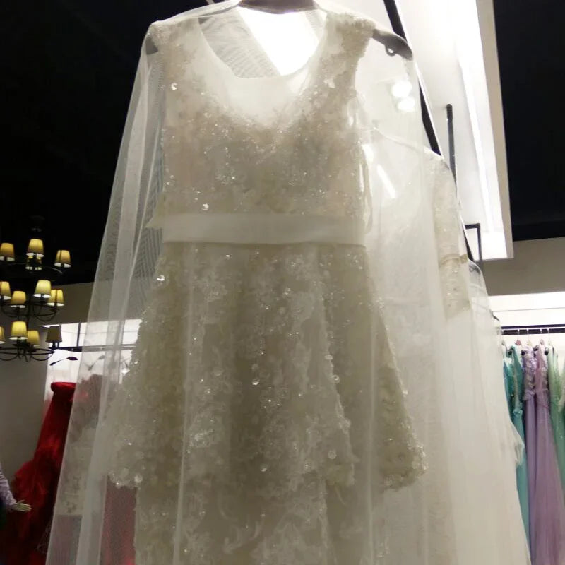 High-Grade 2M/2.5M Soft Tulle Wedding Dress Dust Cover — Breathable Mesh Garment Protector for Wedding Gown & Tuxedo