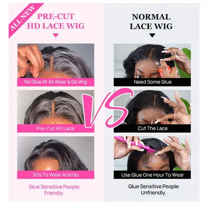 Kinky Straight Human Hair Wig – 13x4 Lace Front, Pre-Plucked Yaki Straight Brazilian Wig