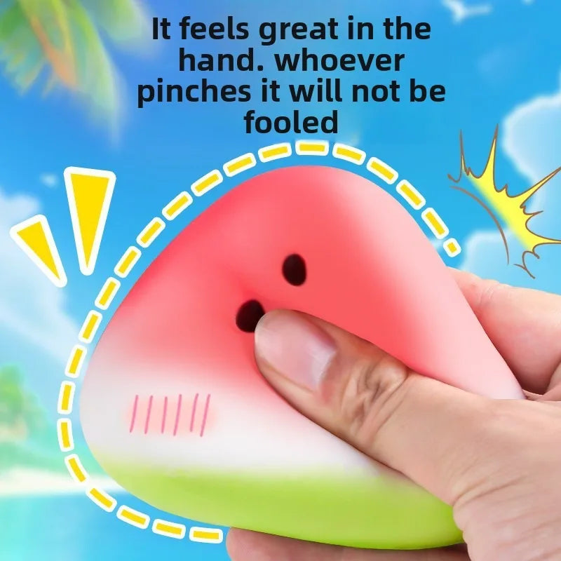 Watermelon Squishy Fidget Toy – Slow Rising Anti-Stress Squeeze Fruit Stress Reliever Toy for Anxiety & Relaxation