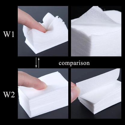 100–1000PCS Lint-Free Cotton Pads – Professional Nail Wipes for Gel Polish Removal & Nail Art Cleaning