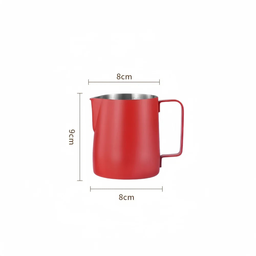 350/600ML Stainless Steel Coffee Milk Frothing Pitcher – Precise Scale Latte Jug for Barista & Professional Cafe Use