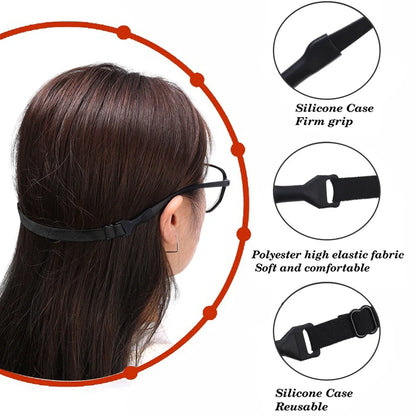 Glasses Chain for Kids and Adults - Sunglasses Strap, Safety Band Retainer Cord Holder for Children's Glasses, Sport Glasses Rope - Available in 1 or 5pcs
