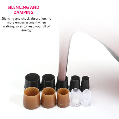Silencer Heel Protector - Round Shape High Heels Protective Cover for Women, Non-Slip, Shockproof Accessories