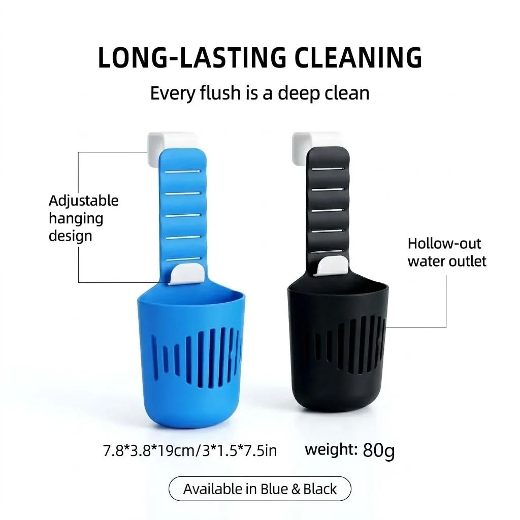 Silicone Toilet Tank Tablet Holder - Hanging Cleaner & Deodorizer Organizer