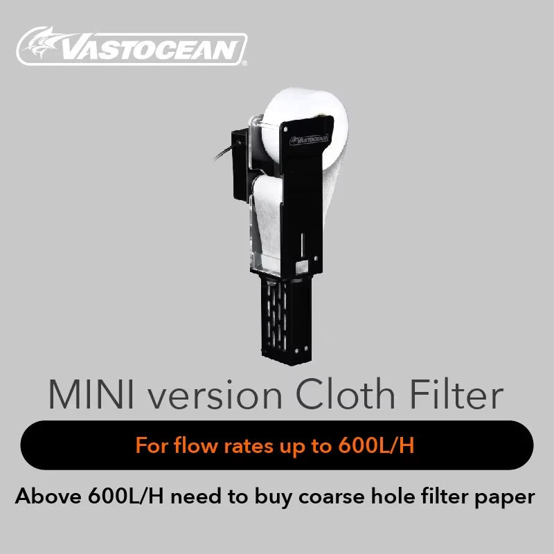 VASTOCEAN Mini Aquarium Filter Cloth Roll – Automatic Wet & Dry Separation Filter Paper Box for Fish Tank Filtration System