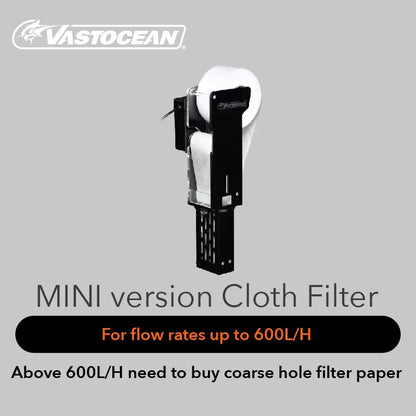 VASTOCEAN Mini Aquarium Filter Cloth Roll – Automatic Wet & Dry Separation Filter Paper Box for Fish Tank Filtration System