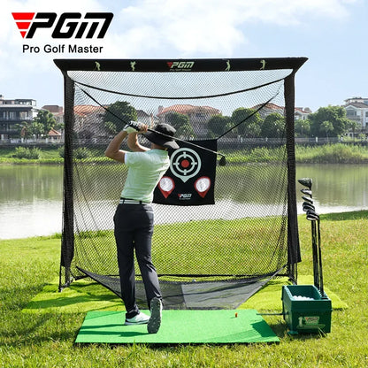 PGM Golf Practice Net with Automatic Ball Return – Swing Training Cage with Cutting Rod & Ball Machine for Golf Practice Equipment LXW031