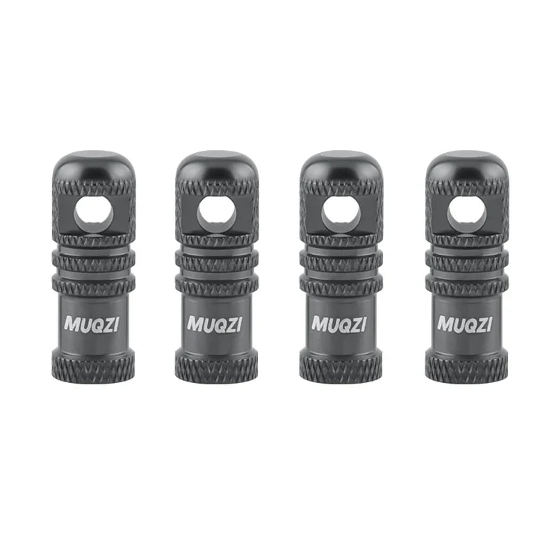 MUQZI 2/4PCS Presta Valve Caps with Core Remover — MTB Tubeless Tire Valve Stem Accessories