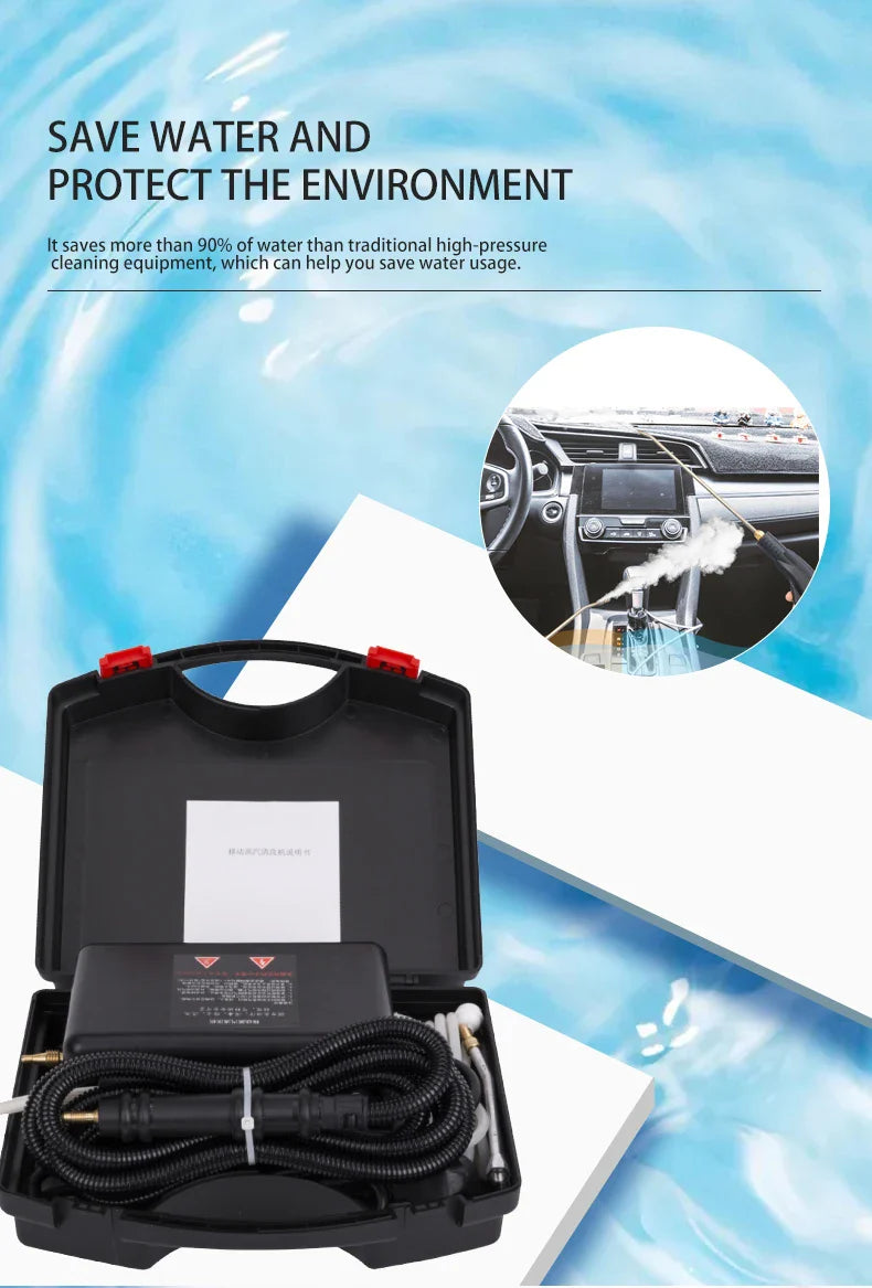 High-Temperature Steam Cleaner for Home Appliances – Sterilization, Kitchen Hood & Car Cleaner, US/EU Plug