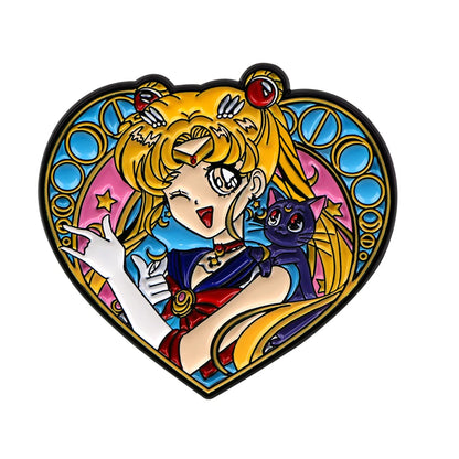 Cartoon Anime Enamel Brooch Pins – Kawaii Metal Badge Jewelry for Clothing & Backpack Gifts