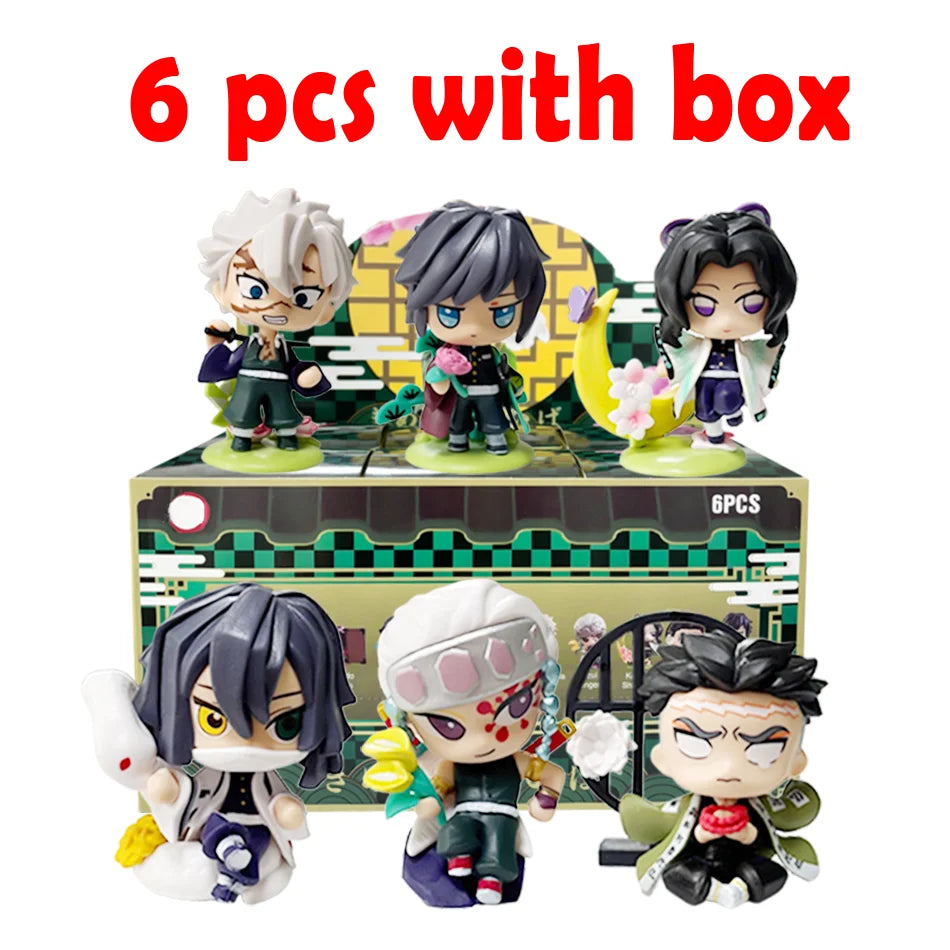 Anime Demon Slayer Blind Box Figures — 1-12pcs Tanjiro & Nezuko PVC Model Ornaments, Kids Christmas & Halloween Gift