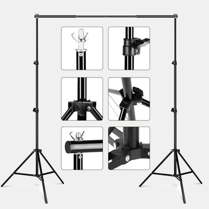 Photography Studio Backdrop Stand — Photo & Video Background Support System Kit