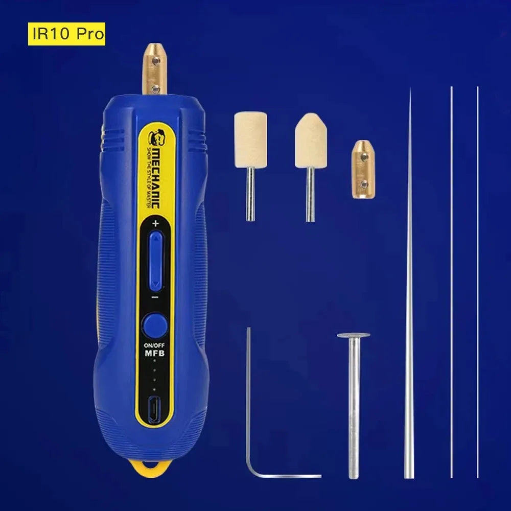 MECHANIC IR10 Pro IR13 IR14 IR16 Electric OCA Glue Removal Tool – Rechargeable Phone Screen Cleaning, Grinding & Polishing Tool