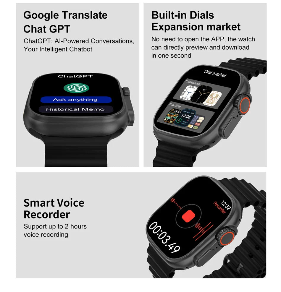 2025 DT Ultra 3 Pro Smartwatch – NFC, Bluetooth Call, Music & Video, Waterproof for Android & iOS, 32GB