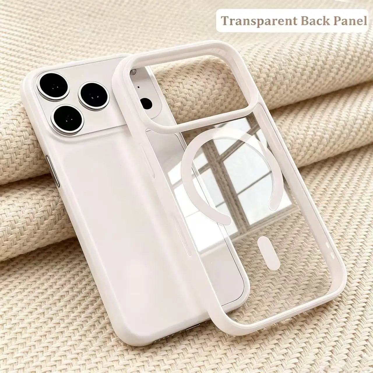 MagSafe Clear Phone Case - Transparent Acrylic Wireless Charging Cover for iPhone 12-17 Pro Max, Plus & Air