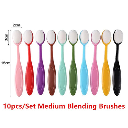 Soft Synthetic Blending Brush Set – Flat Ink Brushes with Caps for DIY Scrapbooking, Card Making & Craft Application Tools