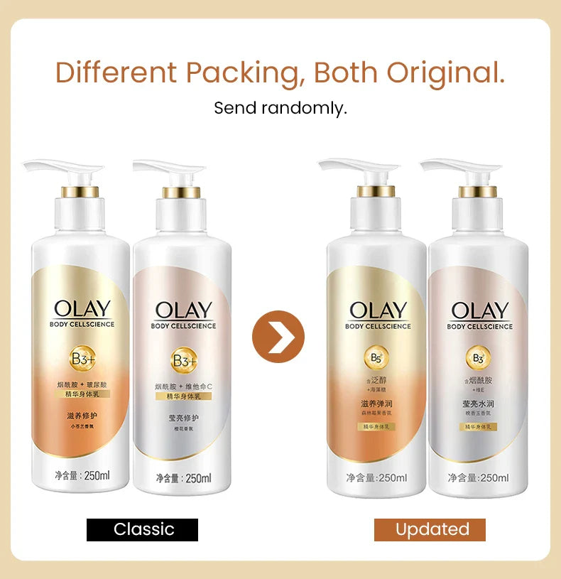 OLAY Body Cellscience Nourishing Lotion – Forest Berry & Rich Tuberose Flavors, Random Old/New Packaging