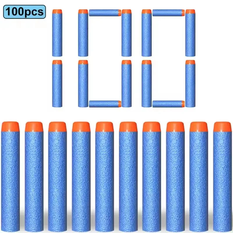 100/50PCS 7.2cm Foam Refill Darts for Nerf N-Strike Elite Blasters – Soft Bullet Toy Gun Accessories for Kids