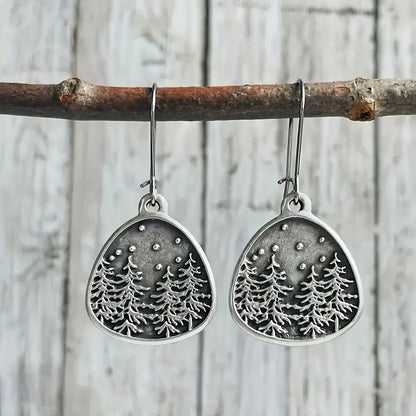 Vintage Ethnic Antique Metal Drop Earrings – Hollow Handmade Punk Statement Dangle Earrings for Women Jewelry
