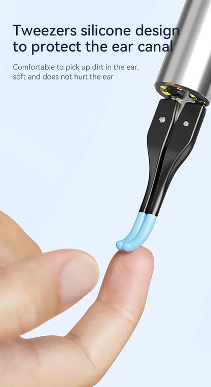 Visual Ear Cleaner with Camera – Ear Wax Removal Tool with 12MP, Ear Pick, Tweezers & 6 Ear Spoons for Ear Care