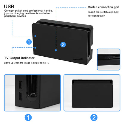 New Charging Dock Adapter for Nintendo Switch OLED – TV Dock Station Stand for Switch OLED Console