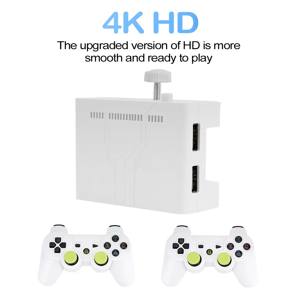 Ampown Y7 256GB Video Game Console with Linux OS, 12,000 Built-in Games, Wireless Rechargeable Controller, Low Latency Gaming Player Gift
