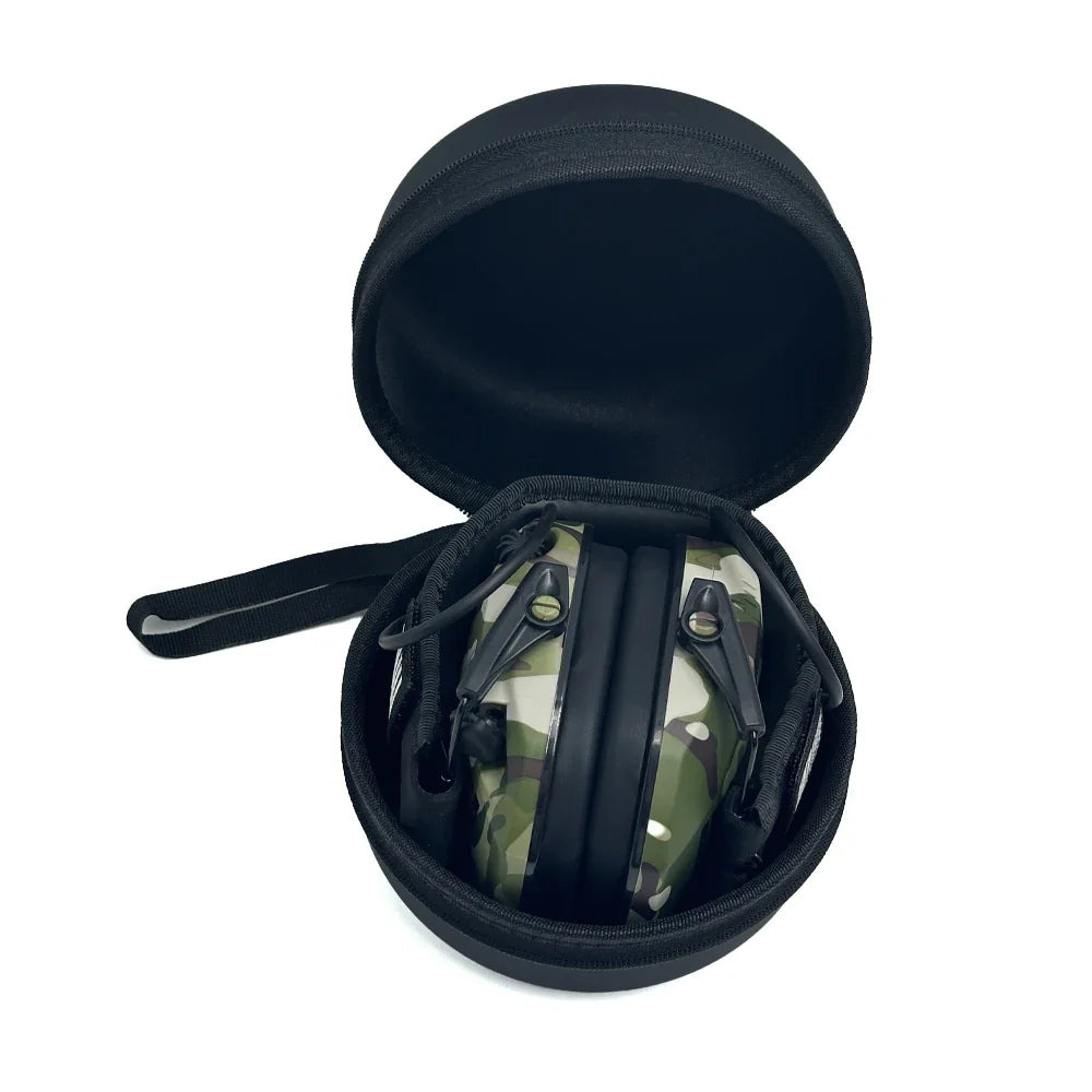 Earmuffs Active Noise-Reduction Headphones — Electronic Hearing Protection for Shooting & Hunting with Carry Case