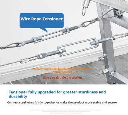 Foldable Steel Scaffolding Ladder – Portable Construction Workbench & Elevated Platform for Home Decoration, Renovation & Heavy-Duty Building Use
