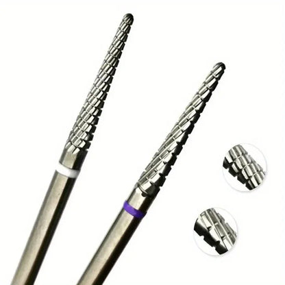 Carbide Cone Nail Drill Bits Set (1/2Pcs) – Electric Cuticle Cleaning & Manicure Grinding Burr Tools for Nail Art Accessories