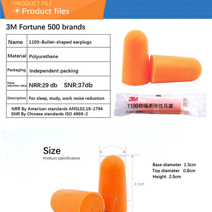 3M Industrial Anti-Noise Earplugs – Mechanical Noise Reduction & Hearing Protection