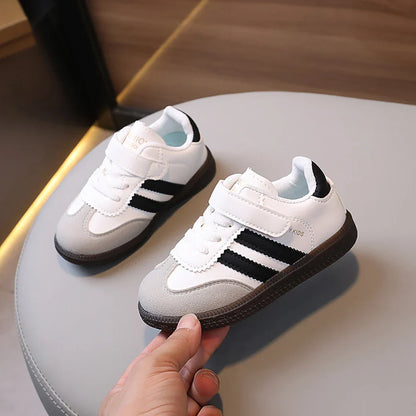 Children’s Fashion Sport Shoes – PU Leather Ergonomic Soft-Soled Sneakers for Boys and Girls