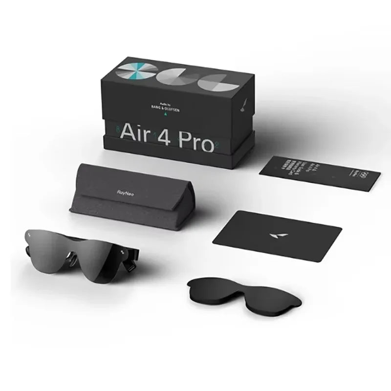 RayNeo Air 4 Pro Smart AR Glasses – Micro-OLED Dual Layer Display, HDR10, 3840Hz, 1200 Nits, 4-Speaker Audio, Ultra Clear Visual Experience
