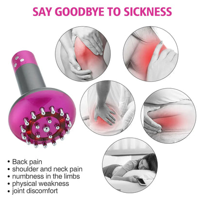 Rechargeable Gua Sha Massager – Body Shaping & Heating Scraping Brush for Lymphatic Detox, Meridian Dredging & Fat Burning