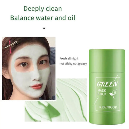 Green Tea Face Clean Mask – Pore Shrinking, Blackhead Remover & Moisturizing Cleansing Stick 40g