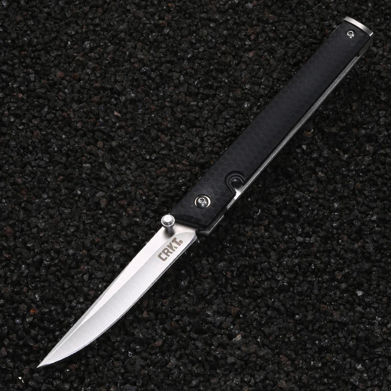 7096 Premium Folding Survival Knife – High Hardness Stainless Steel EDC Camping Knife