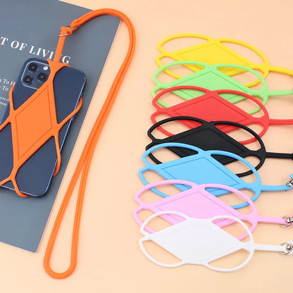 Silicone Cell Phone Lanyard Holder - Adjustable Neck Lanyards for Most Smartphones - Hands-Free Convenience
