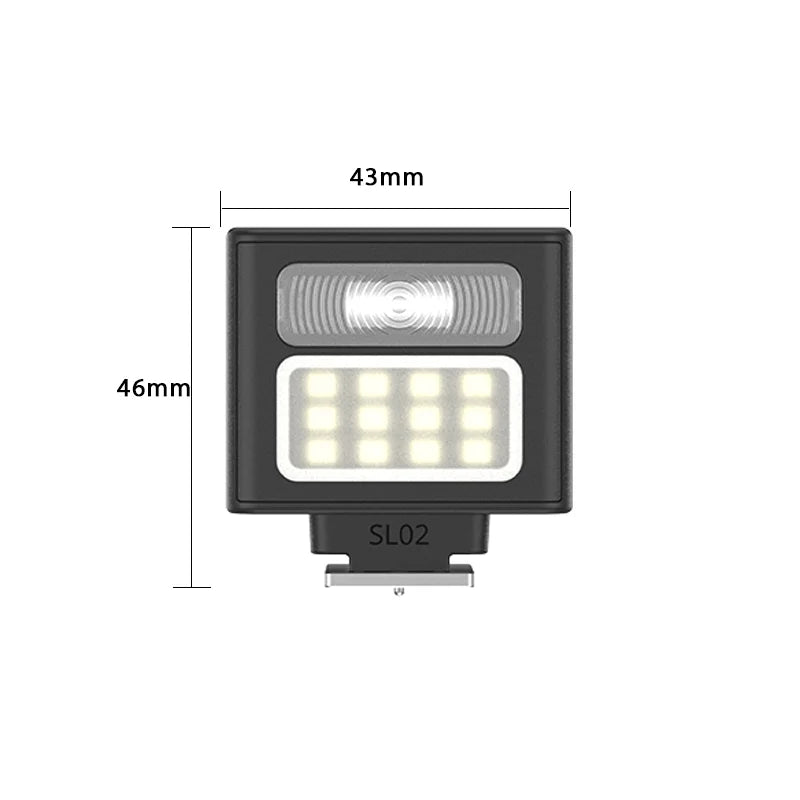 Ulanzi SL01/SL02 Mini Camera Flash – GN8 6500K SpeedLite for Canon, Sony, Nikon, Fuji DSLR, Vlog & Outdoor Photography