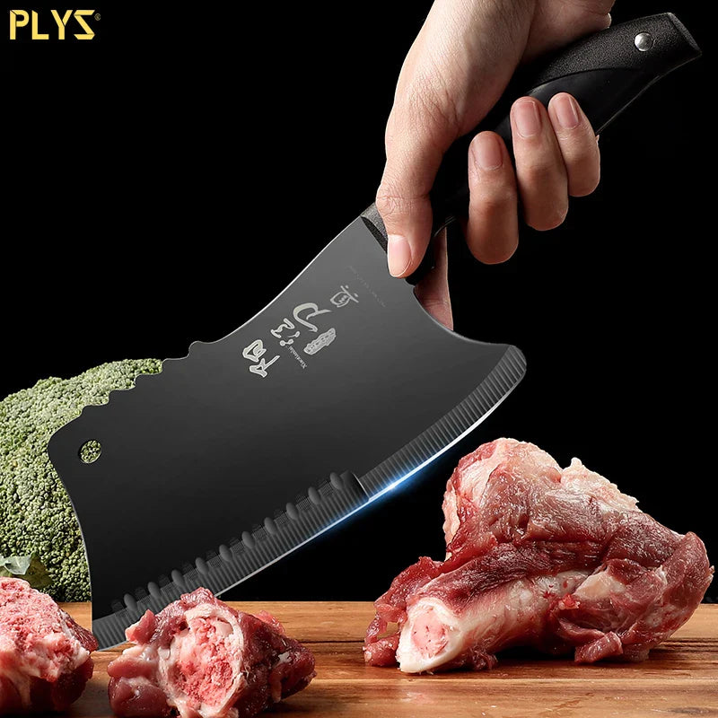 PLYS-Bone Dual Purpose Kitchen Knife – Sharp Household and Chef's Knife for Bone Chopping