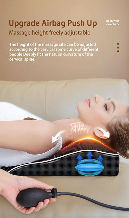 Electric Shiatsu Neck & Back Massager Pillow with Heating & Vibration – Manufacturer Direct Cervical Traction Body Massager for Car