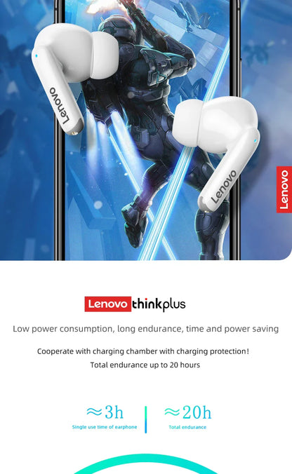 Lenovo Thinkplus XT88 In-Ear Bluetooth Earphones — Dual Mic, Stereo Noise Reduction, Bass HiFi Touch Earbuds