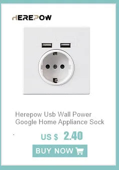 Herepow 118 Series Dual USB Wall Socket - Thailand & American Standard Smart Plug Adapter with Type-C 3.1A Fast Charging