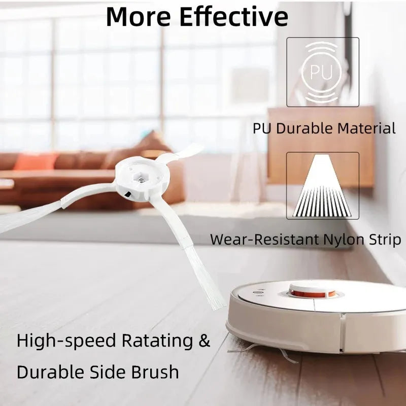 Main Side Brush for Xiaomi Mi Robot Vacuum Cleaners - Compatible with SDJQR01RR, SDJQR02RR, SDJQR03RR, Roboeock E3, S4, S4 Max, S5 - Replacement Accessory